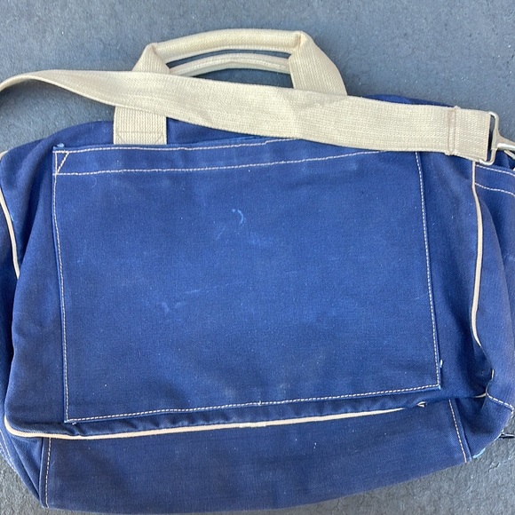 Vintage high Sierra messenger duffle bag shoulder travel bag navy - Picture 5 of 7